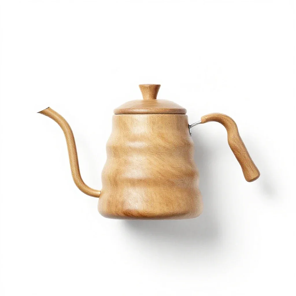 Gooseneck pour-over kettle isolated on a white background