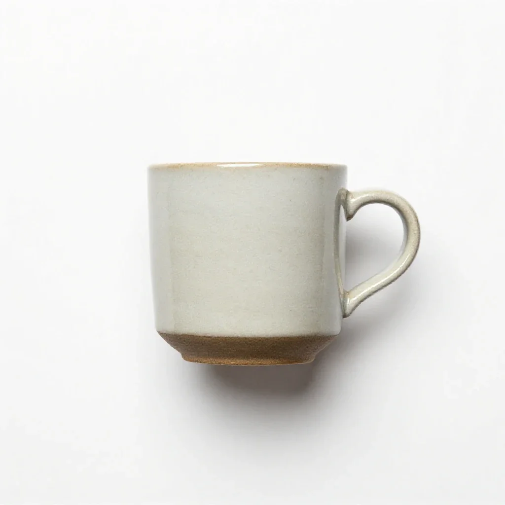Stoneware mug isolated on a white background