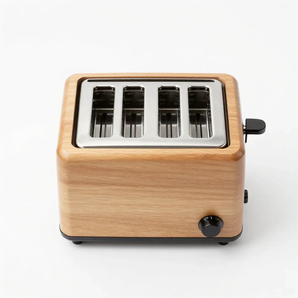 Two-slot toaster isolated on a white background