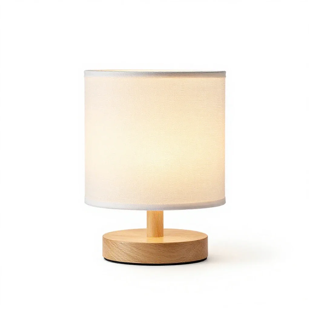 Bedside touch lamp isolated on a white background
