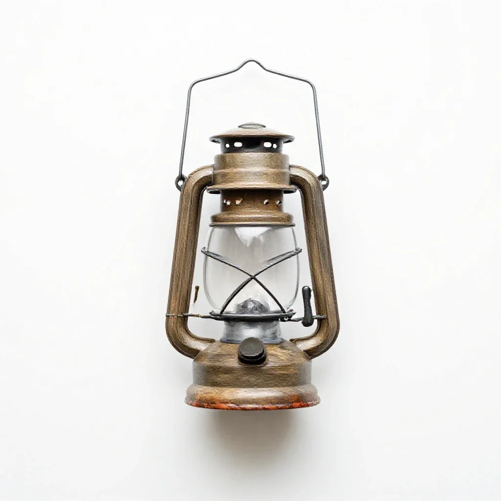 Camping lantern isolated on a white background