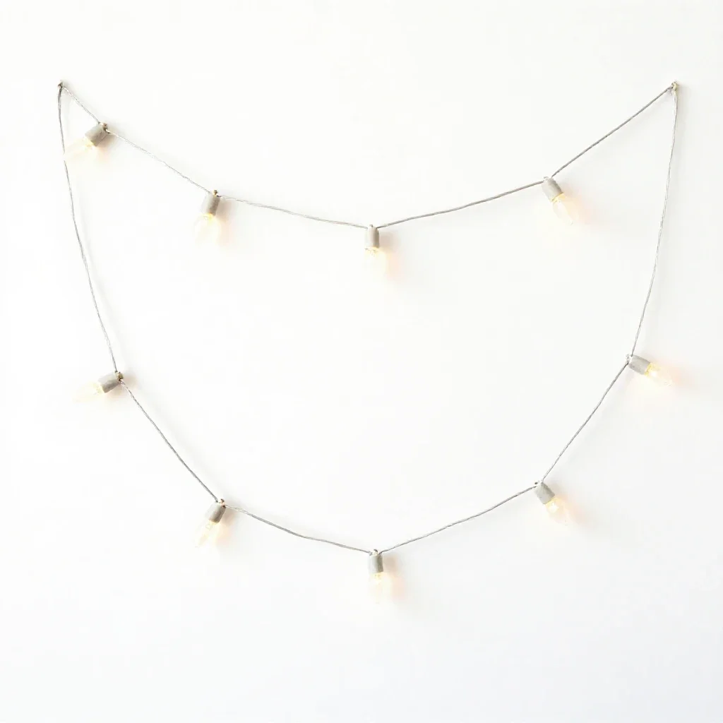 Festoon string light isolated on a white background