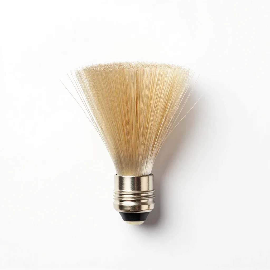 Fibre optic lamp isolated on a white background