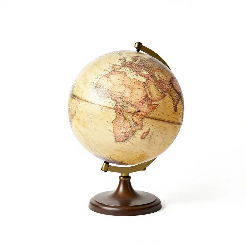 Globe table lamp isolated on a white background
