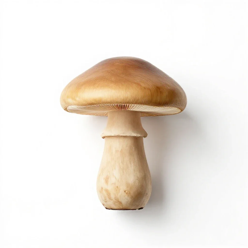 Mushroom table lamp isolated on a white background