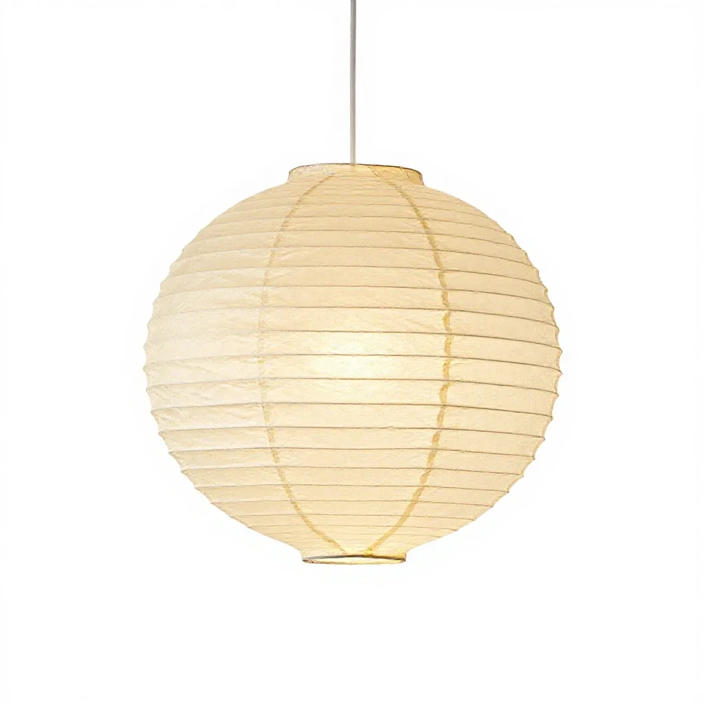 Paper lantern pendant isolated on a white background