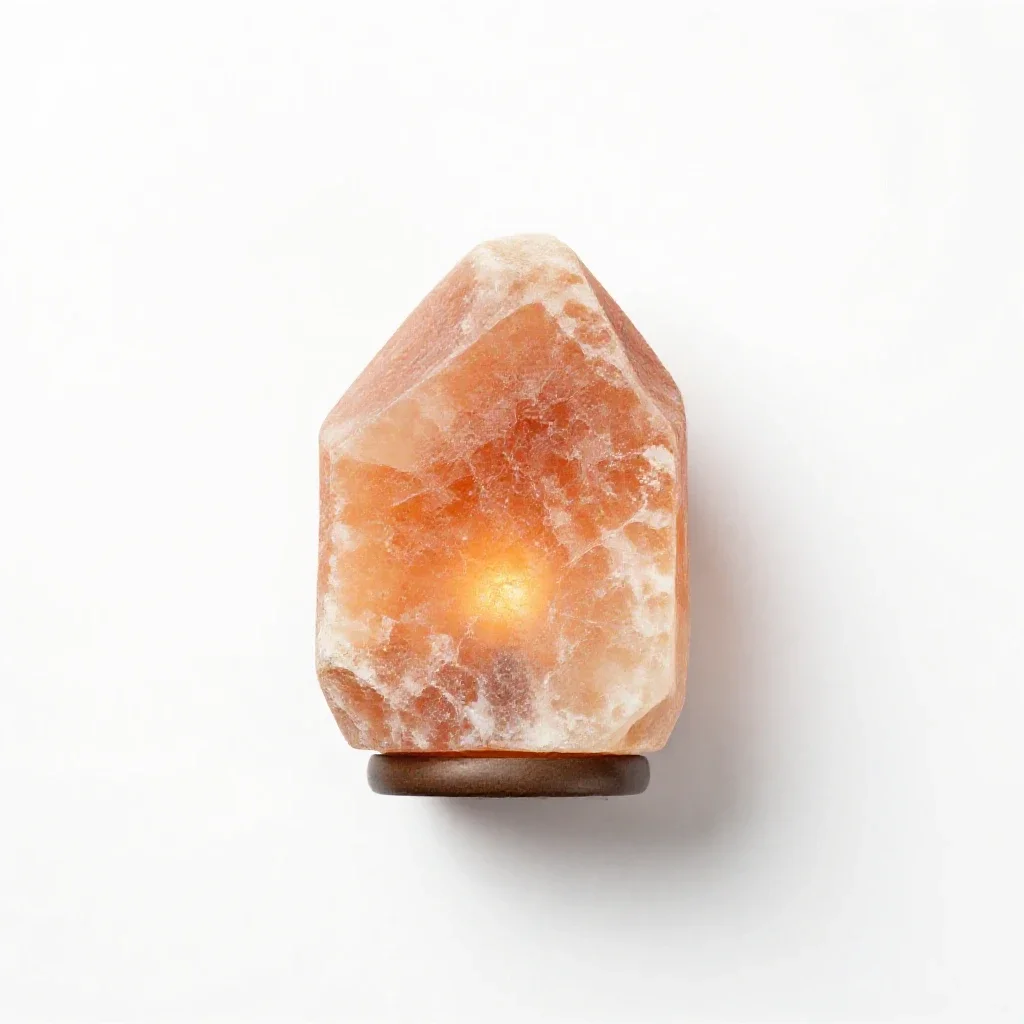 Salt lamp isolated on a white background