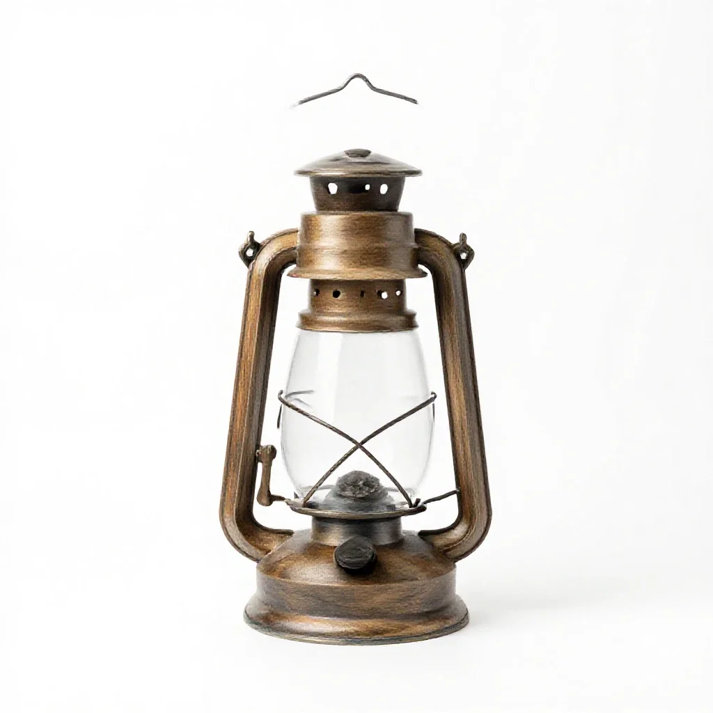 Storm lantern isolated on a white background