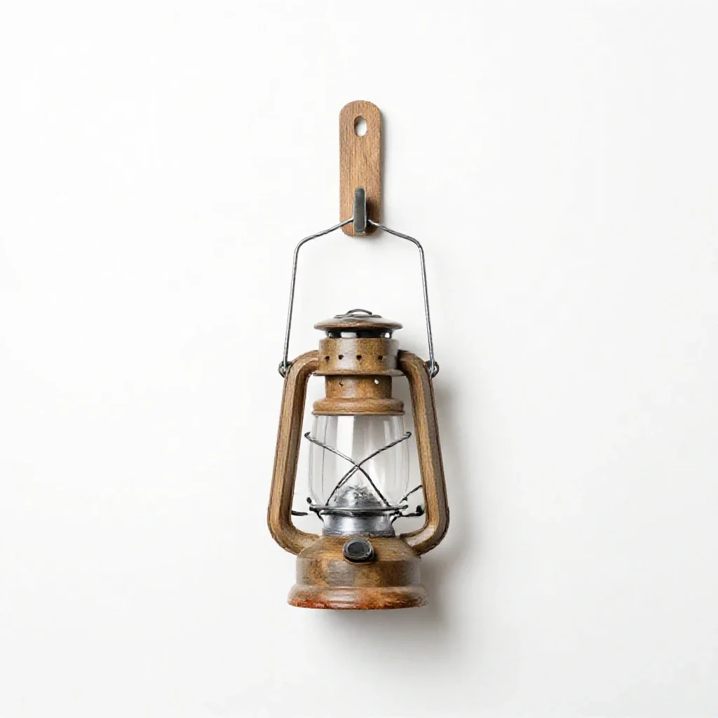 Camping lantern hook isolated on a white background