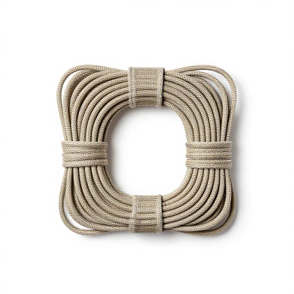 Climbing rope coil isolated on a white background
