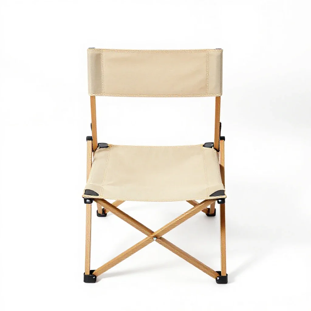 Folding camp chair isolated on a white background
