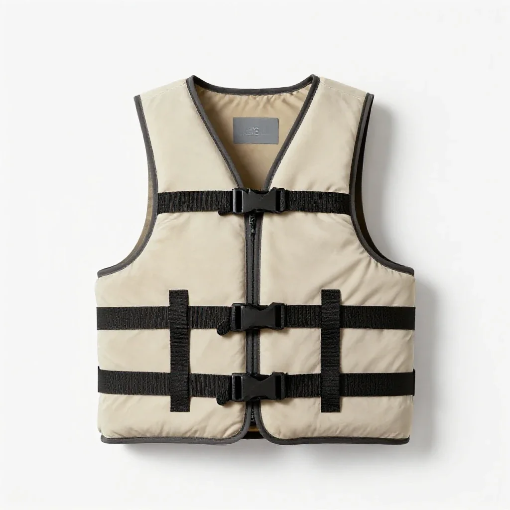 Life vest isolated on a white background