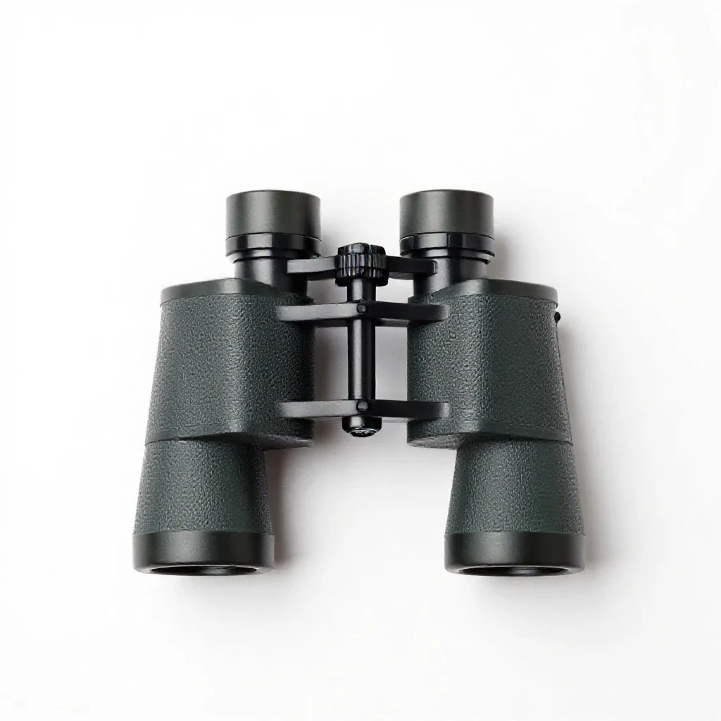 Pair of binoculars isolated on a white background