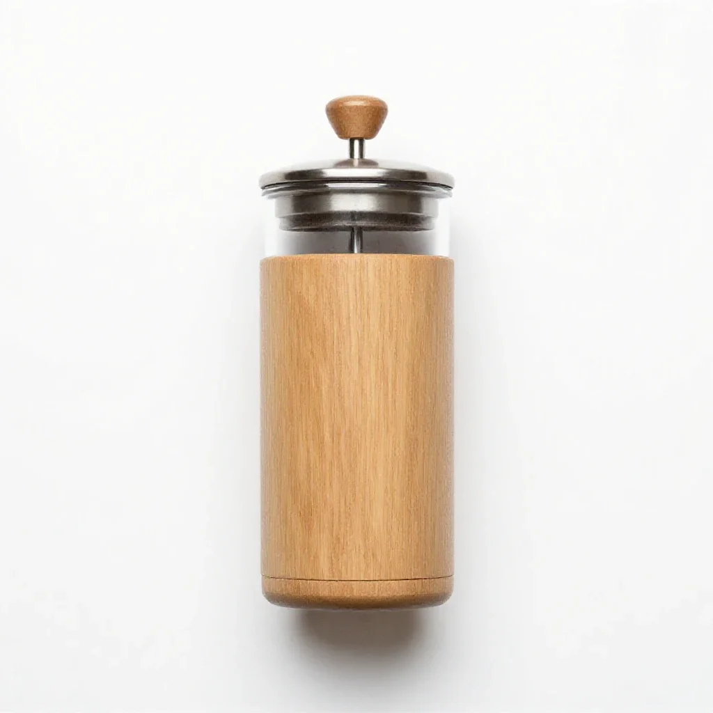 Portable espresso press isolated on a white background