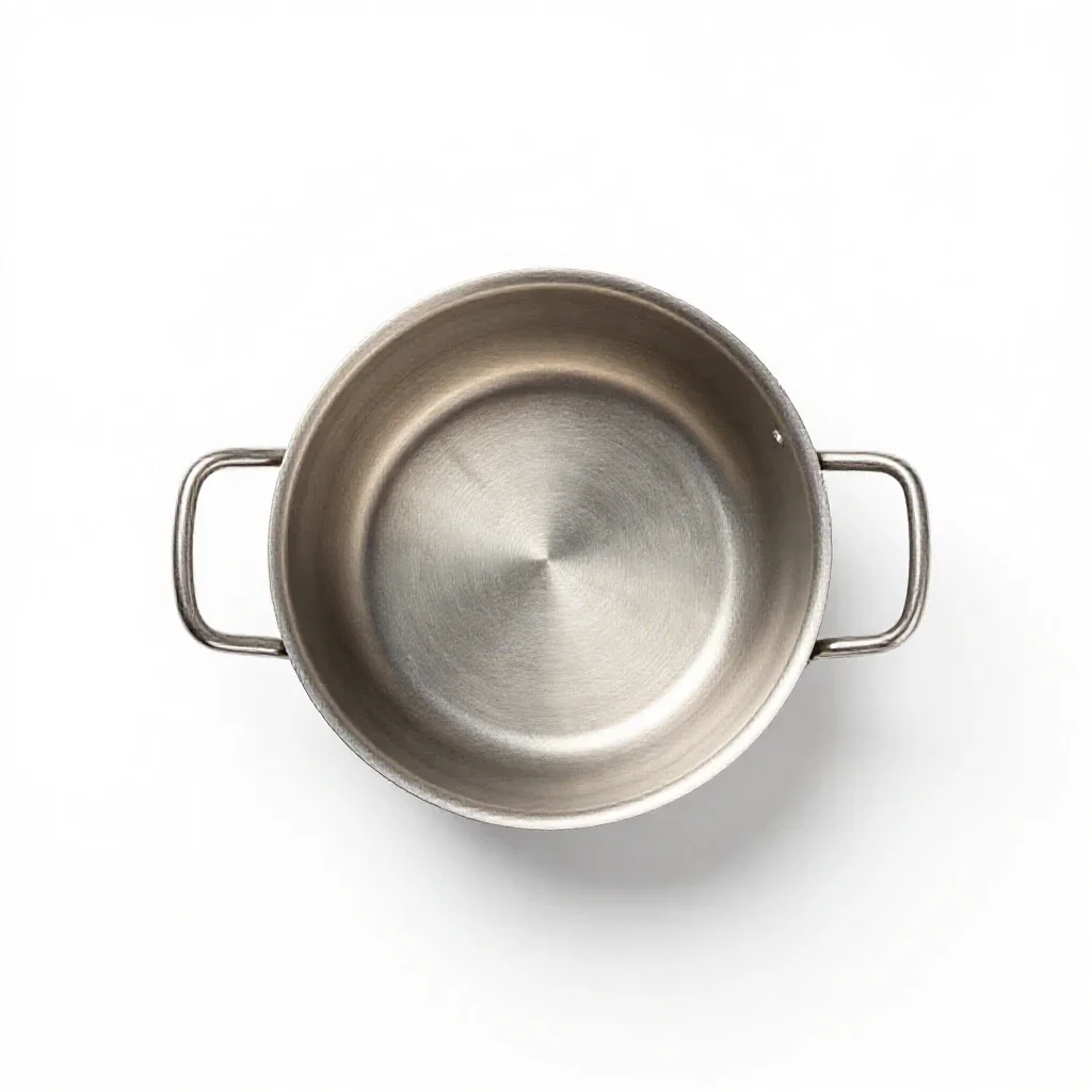 Titanium cook pot isolated on a white background