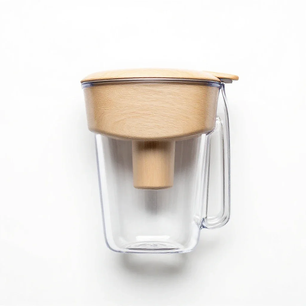 Water filter bottle isolated on a white background