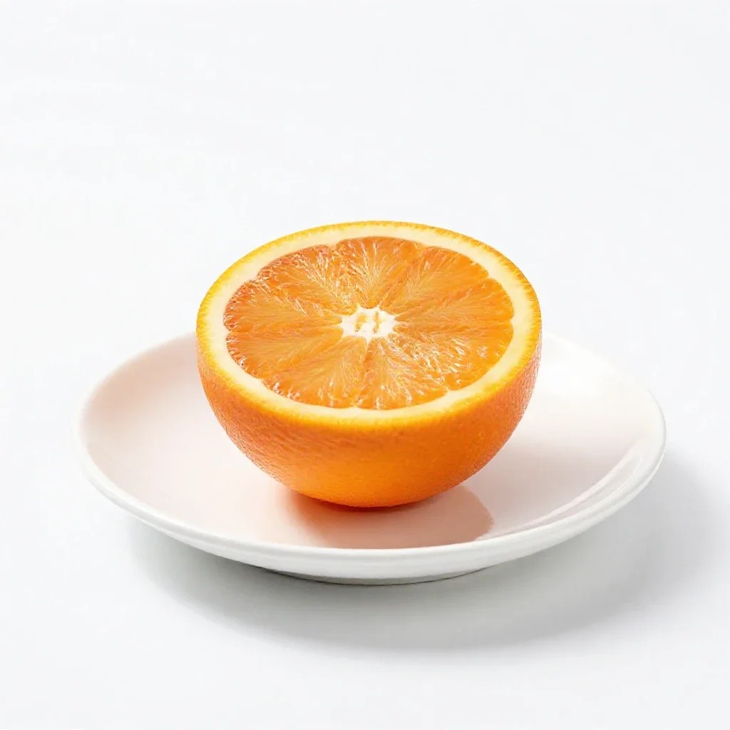 Blood orange halved isolated on a white background