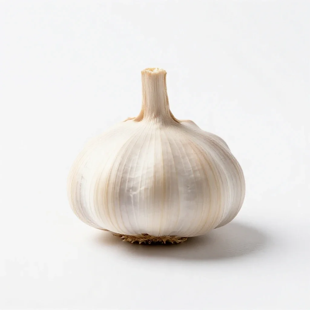 Bulb of garlic isolated on a white background