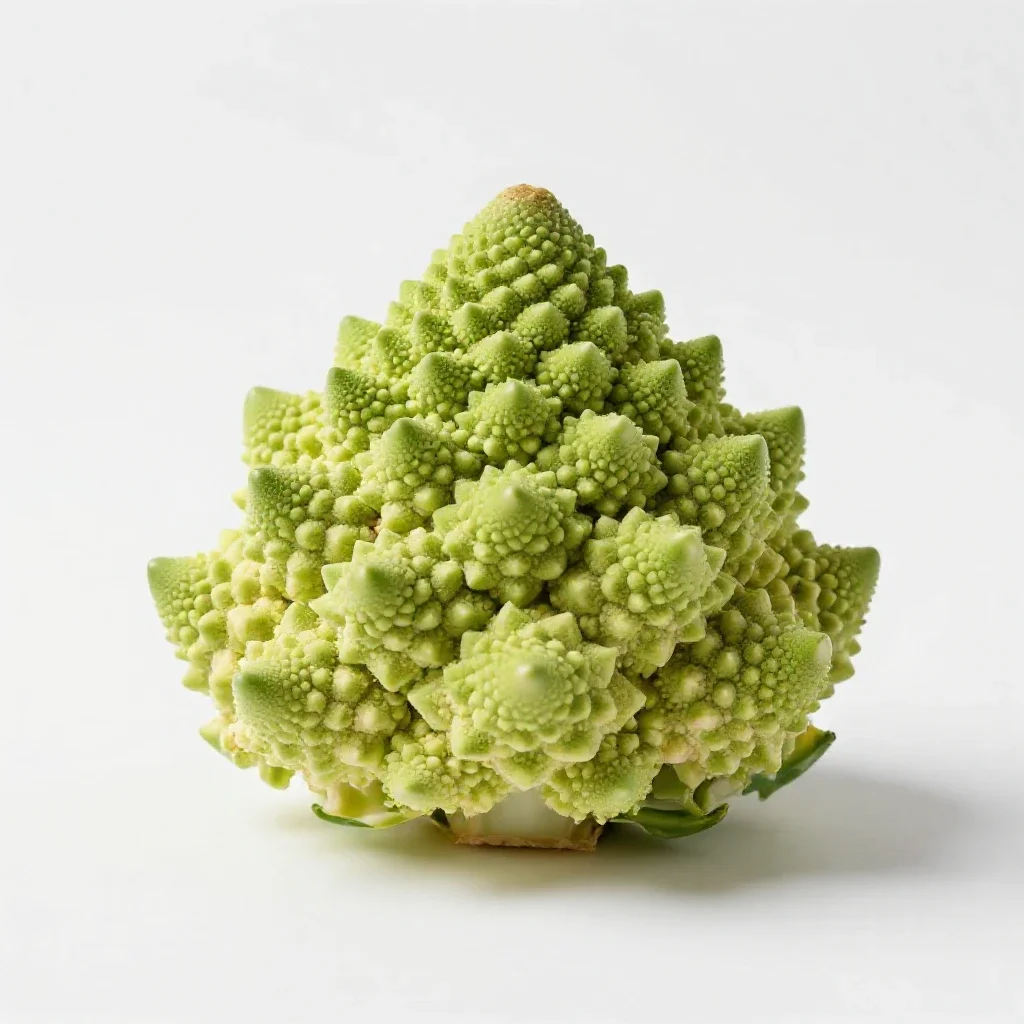 Head of romanesco isolated on a white background