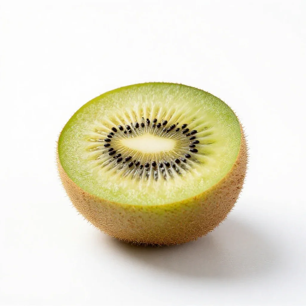 Kiwifruit sliced isolated on a white background