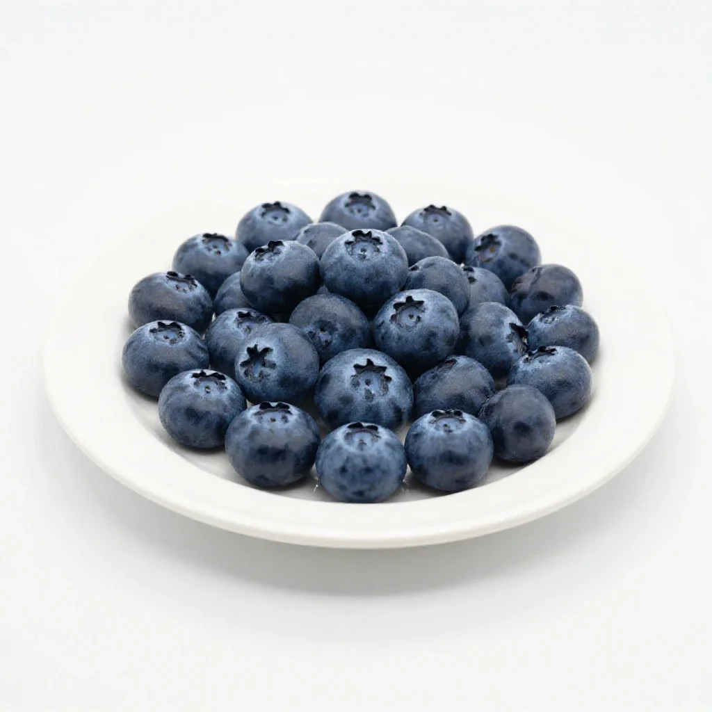 Punnet of blueberries isolated on a white background