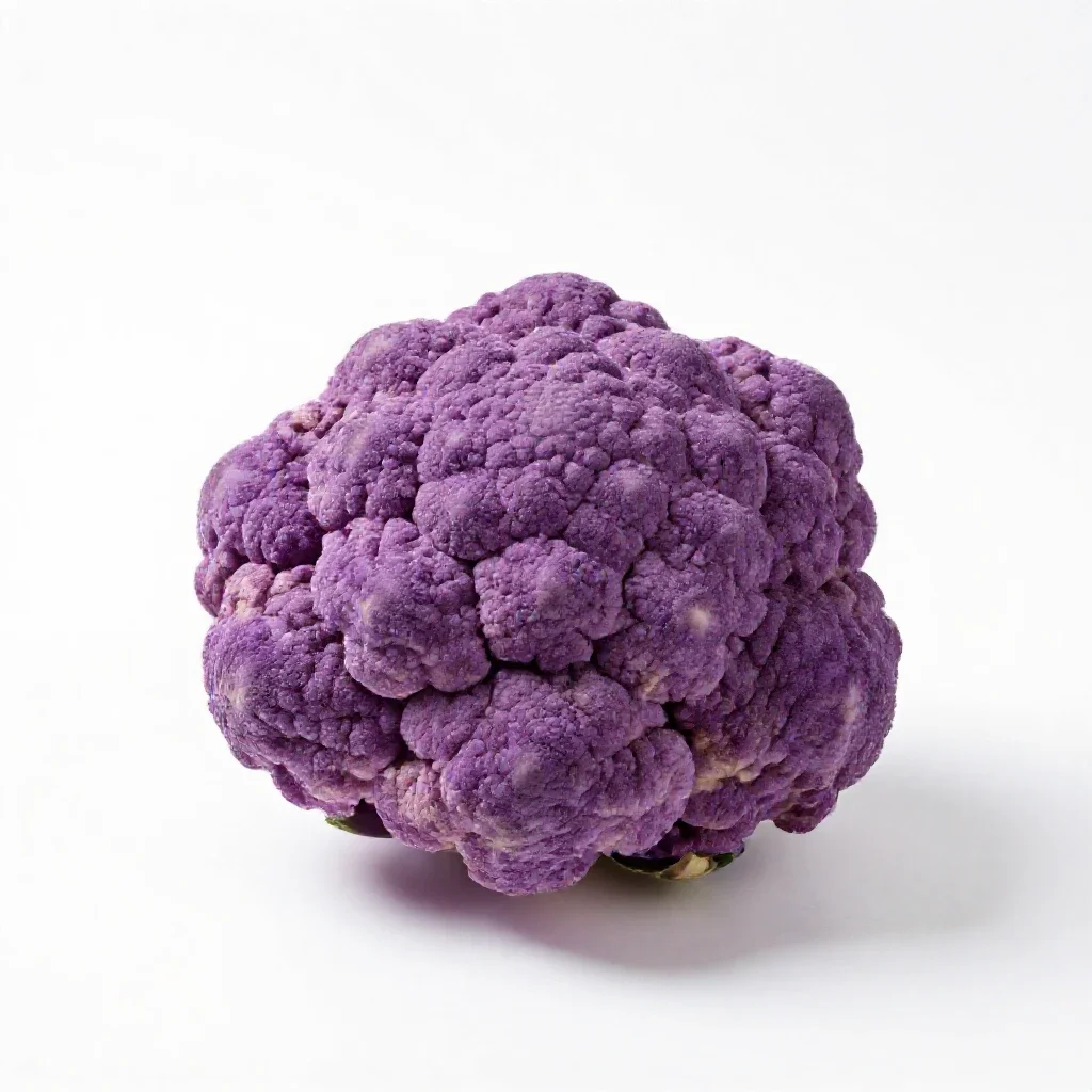 Purple cauliflower isolated on a white background