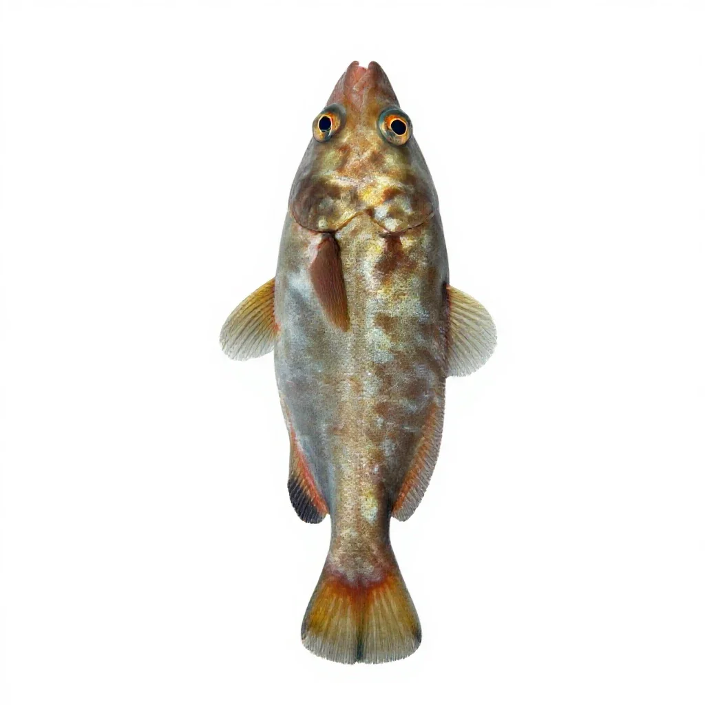 Barreleye fish isolated on a white background