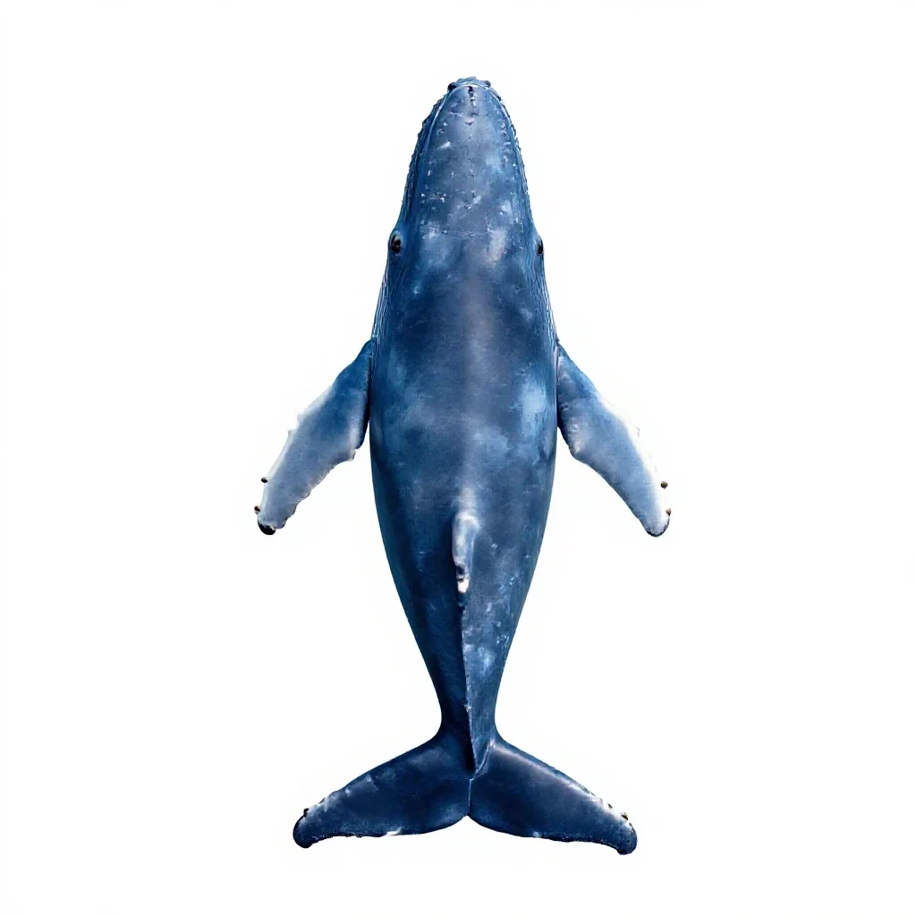 Blue whale isolated on a white background
