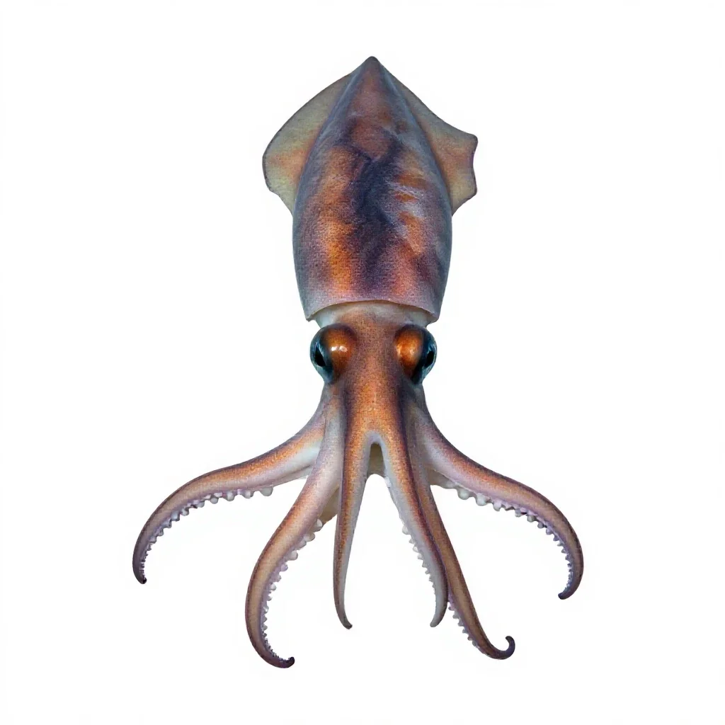 Giant squid isolated on a white background