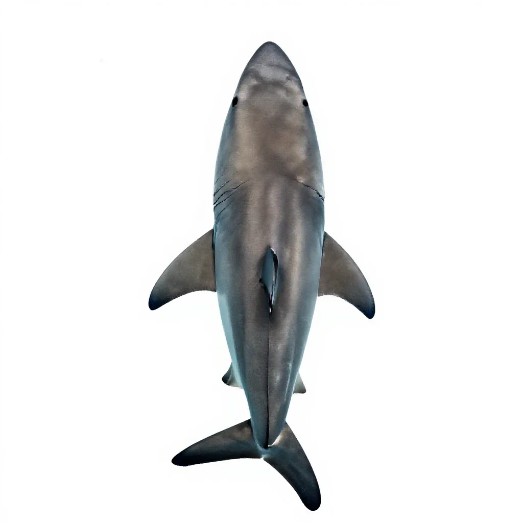 Great white shark isolated on a white background
