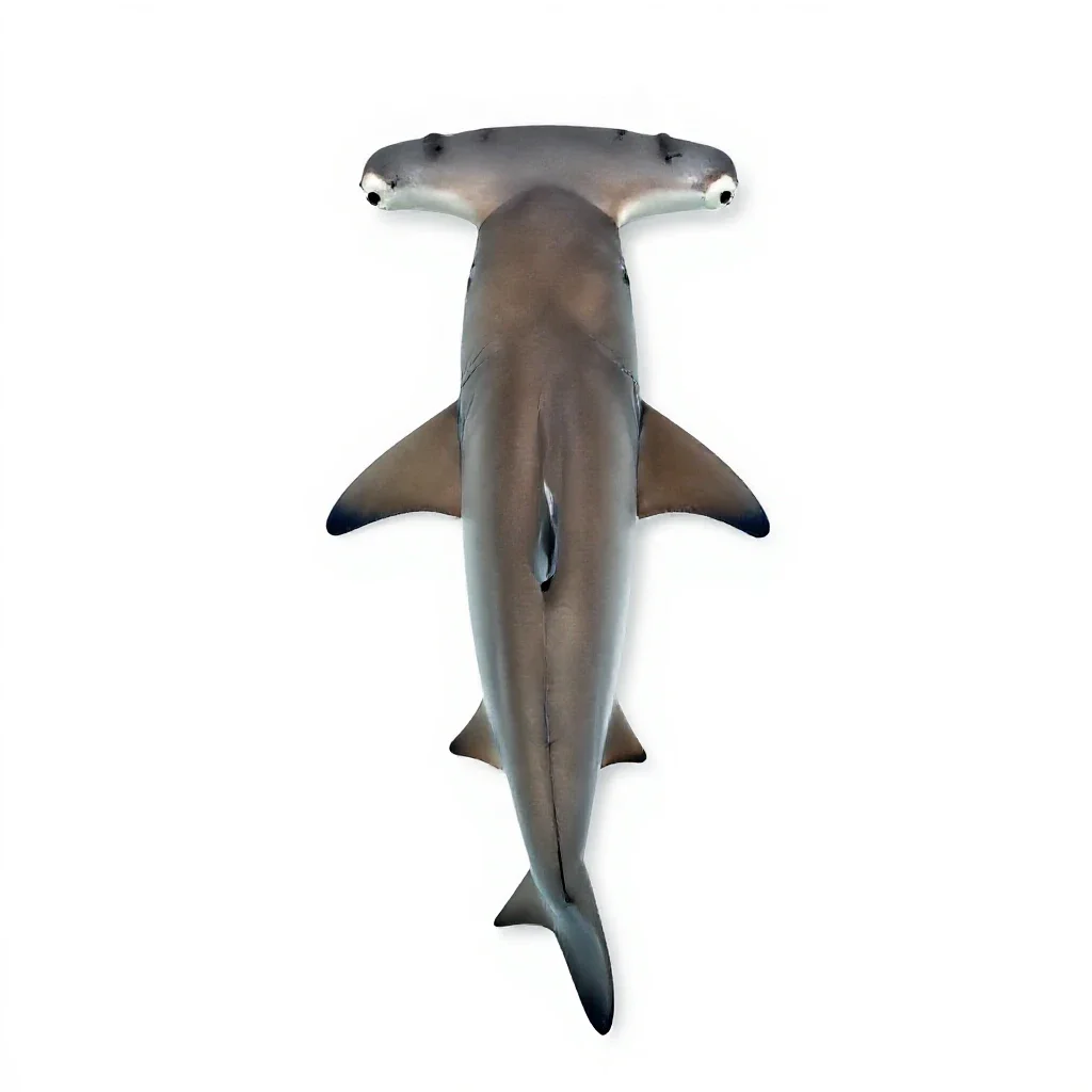 Hammerhead shark isolated on a white background