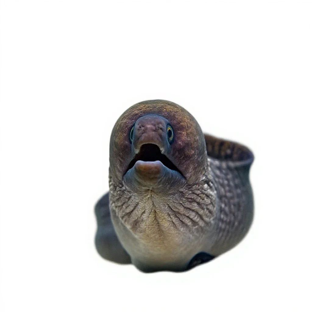Moray eel isolated on a white background