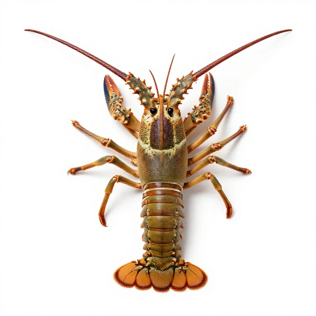 Spiny lobster isolated on a white background