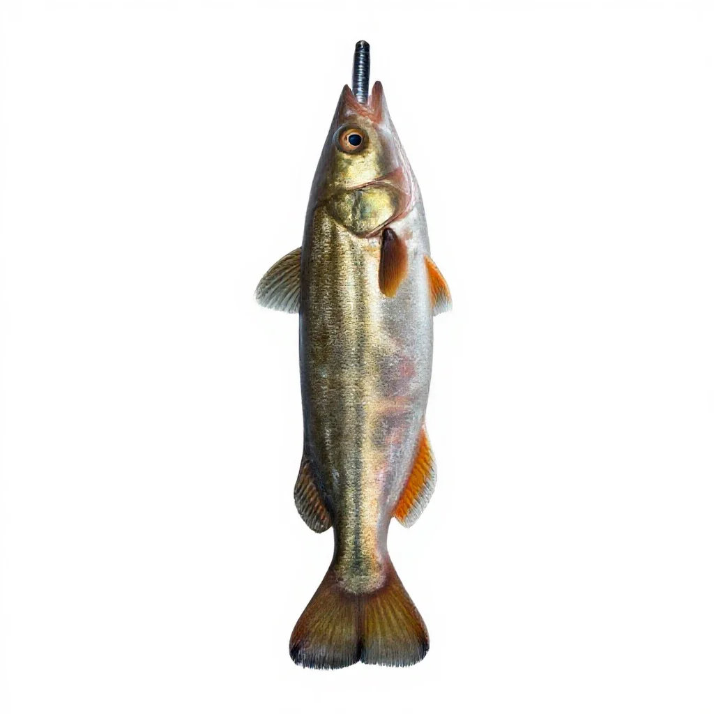 Anglerfish with a lure isolated on a white background