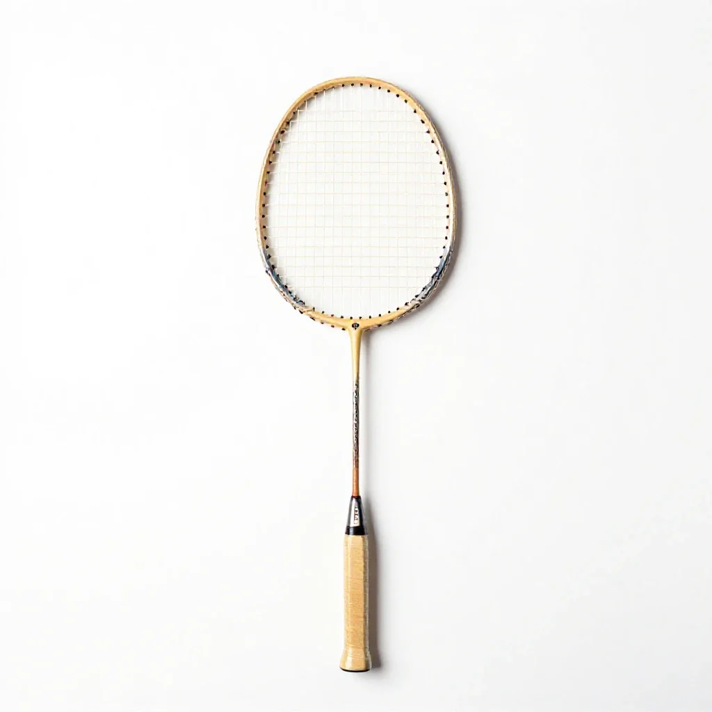 Badminton racquet isolated on a white background