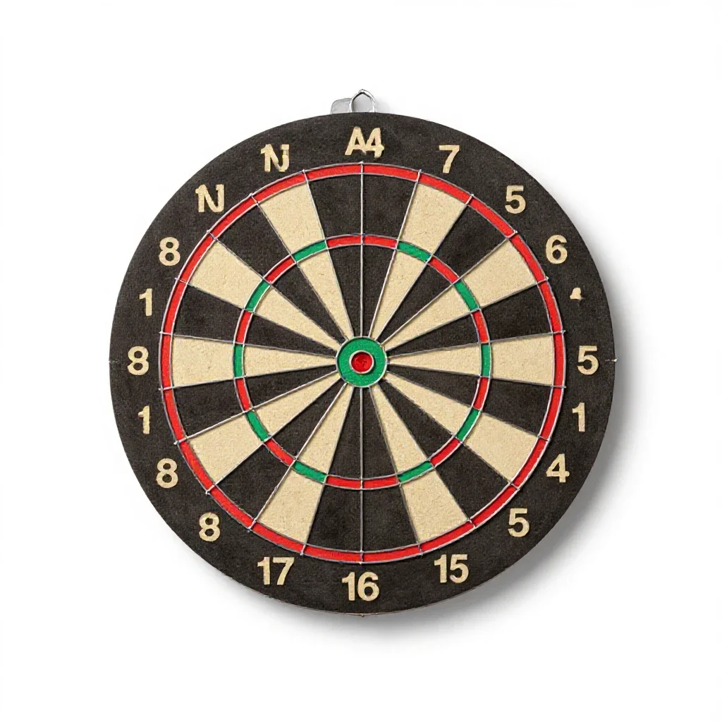 Dart board isolated on a white background