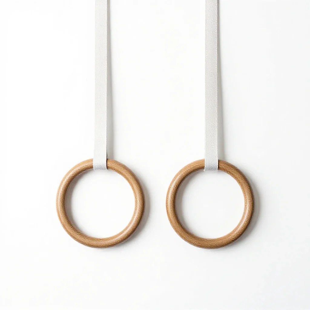 Gymnastic ring pair isolated on a white background