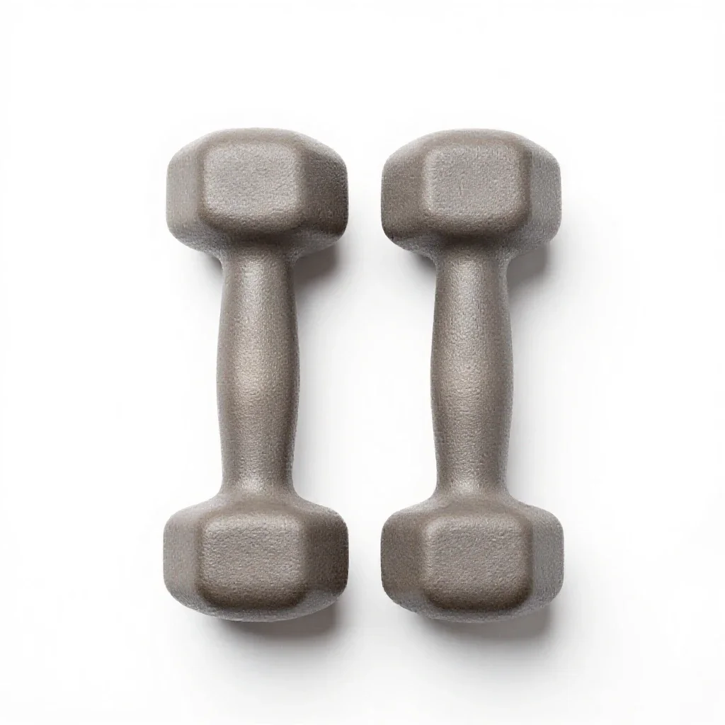Pair of dumbbells isolated on a white background