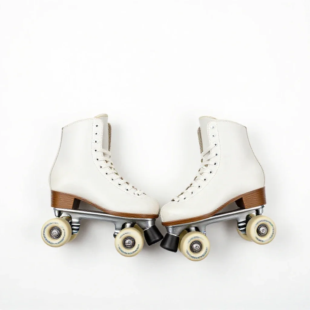 Pair of roller skates isolated on a white background