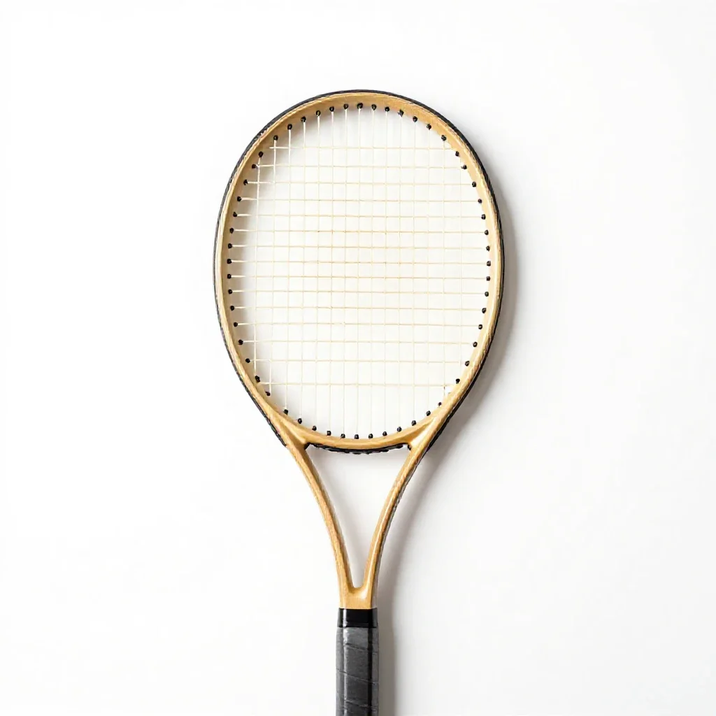 Tennis racquet isolated on a white background
