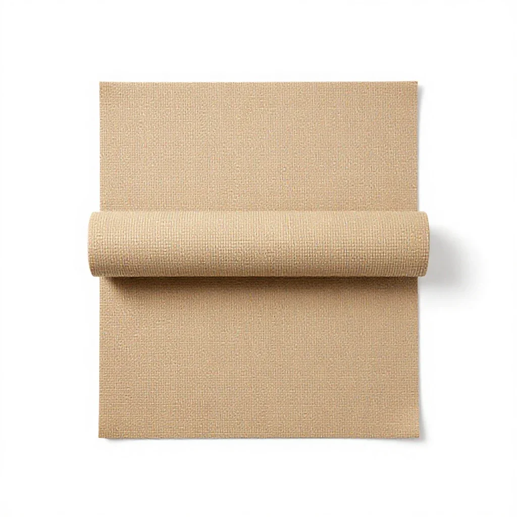 Yoga mat rolled up isolated on a white background