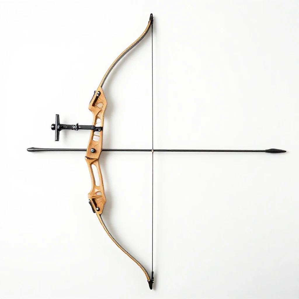 Archery recurve bow isolated on a white background