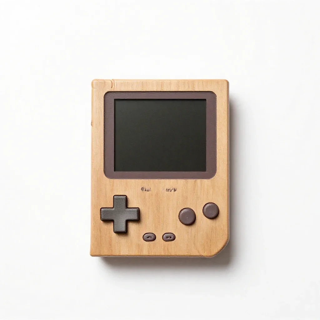 Handheld game console isolated on a white background