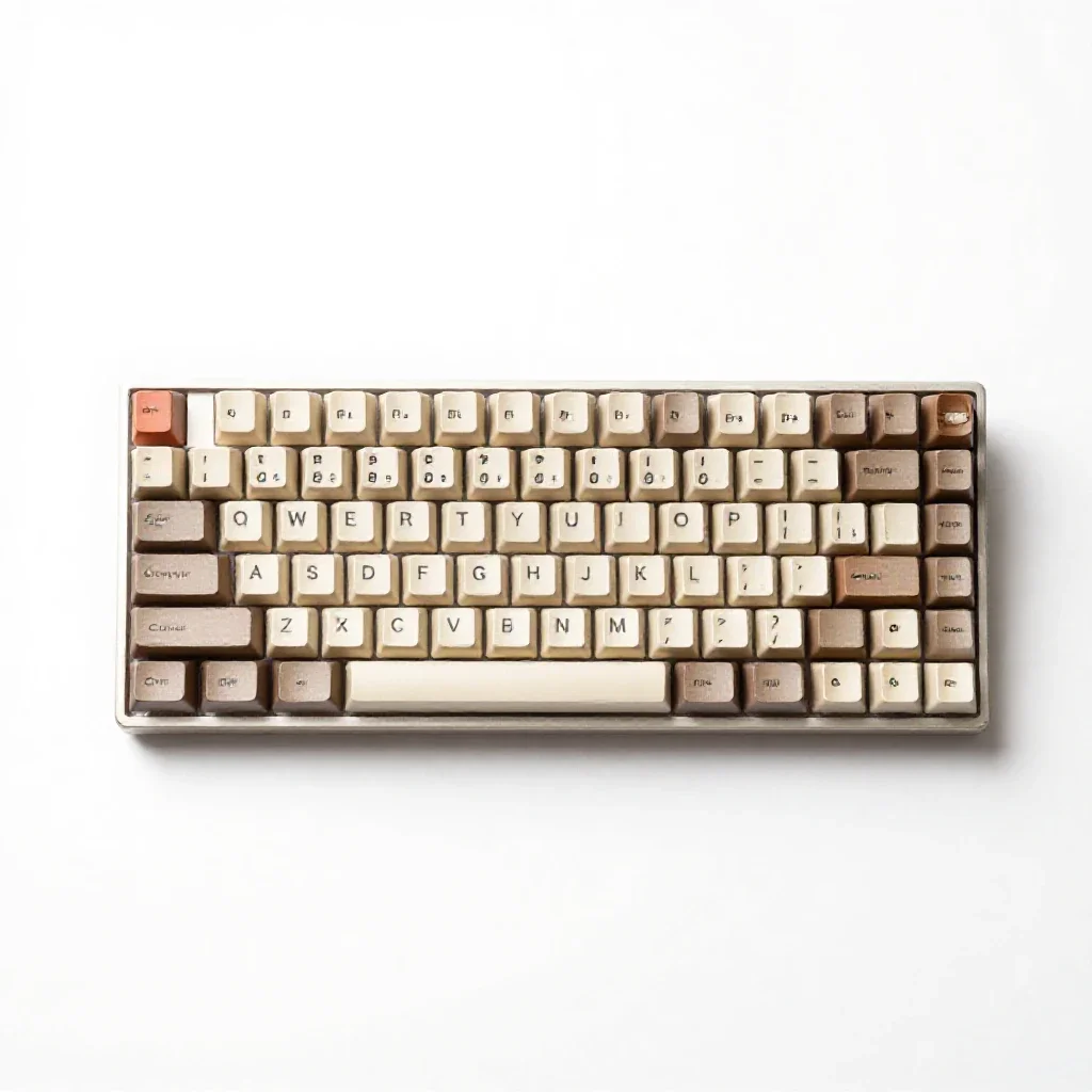 Mechanical keyboard isolated on a white background