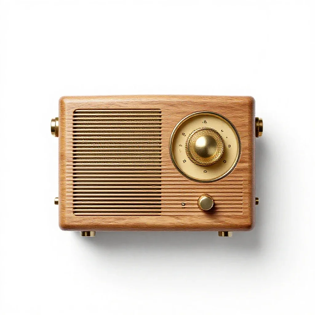 Shortwave radio isolated on a white background