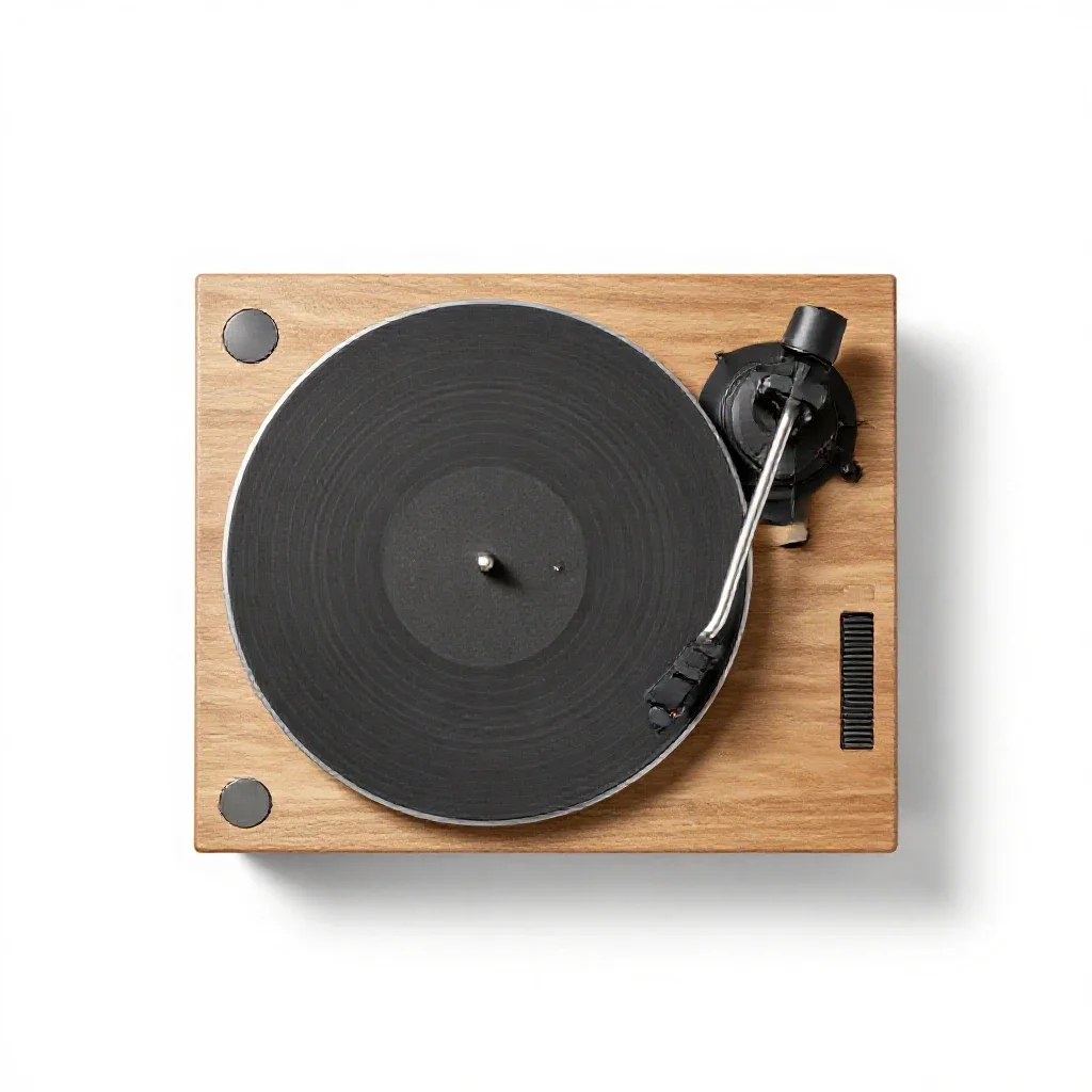 Turntable record player isolated on a white background