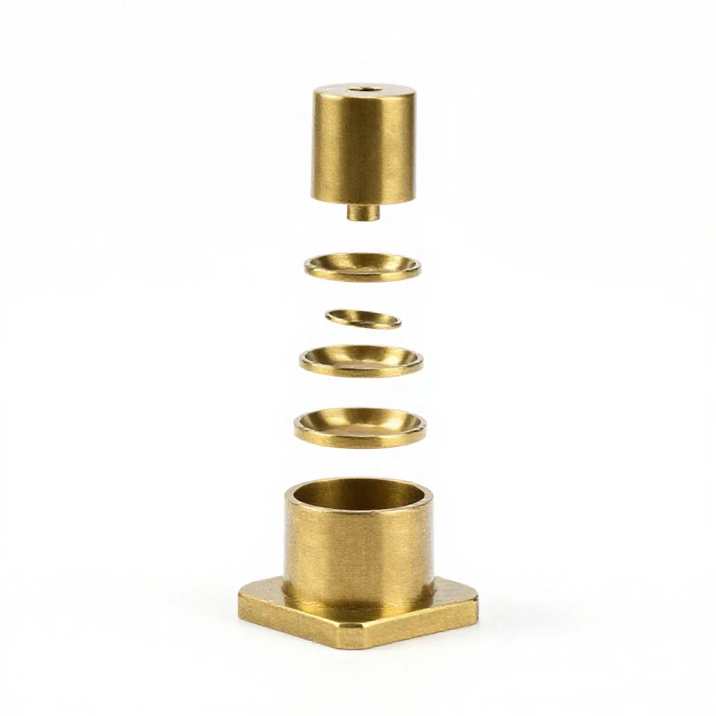 Brass bookend pair isolated on a white background
