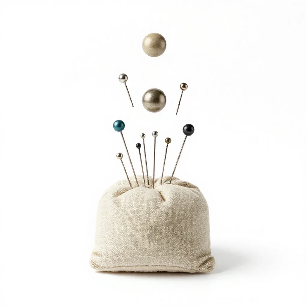 Pin cushion isolated on a white background