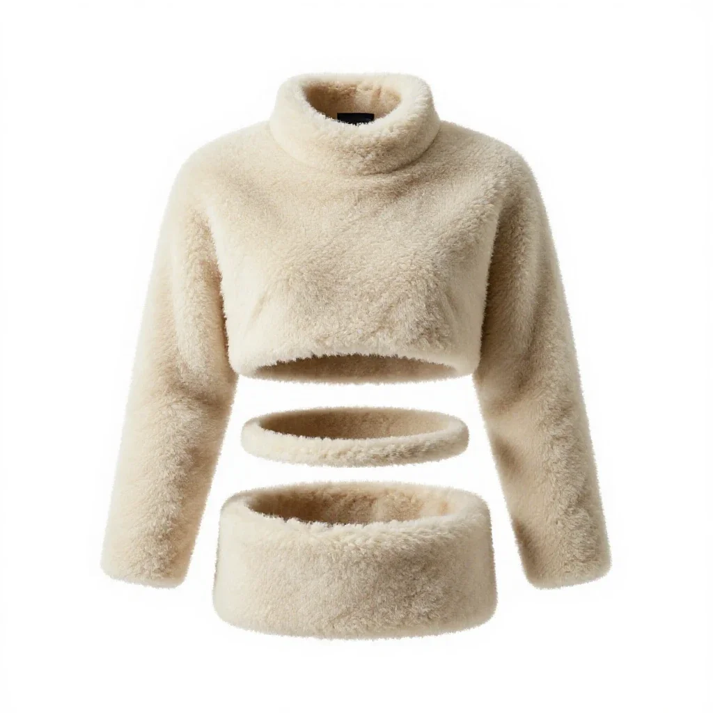 Sheepskin fleece isolated on a white background