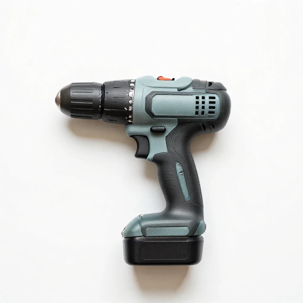 Cordless power drill isolated on a white background
